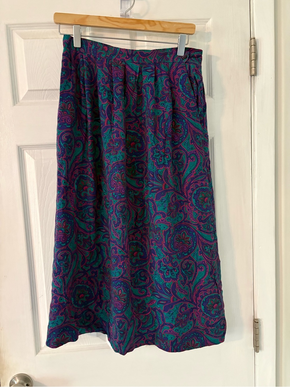 Pendleton Vintage Paisley Pleated Midi Skirt Size 10 - Picture 8 of 8